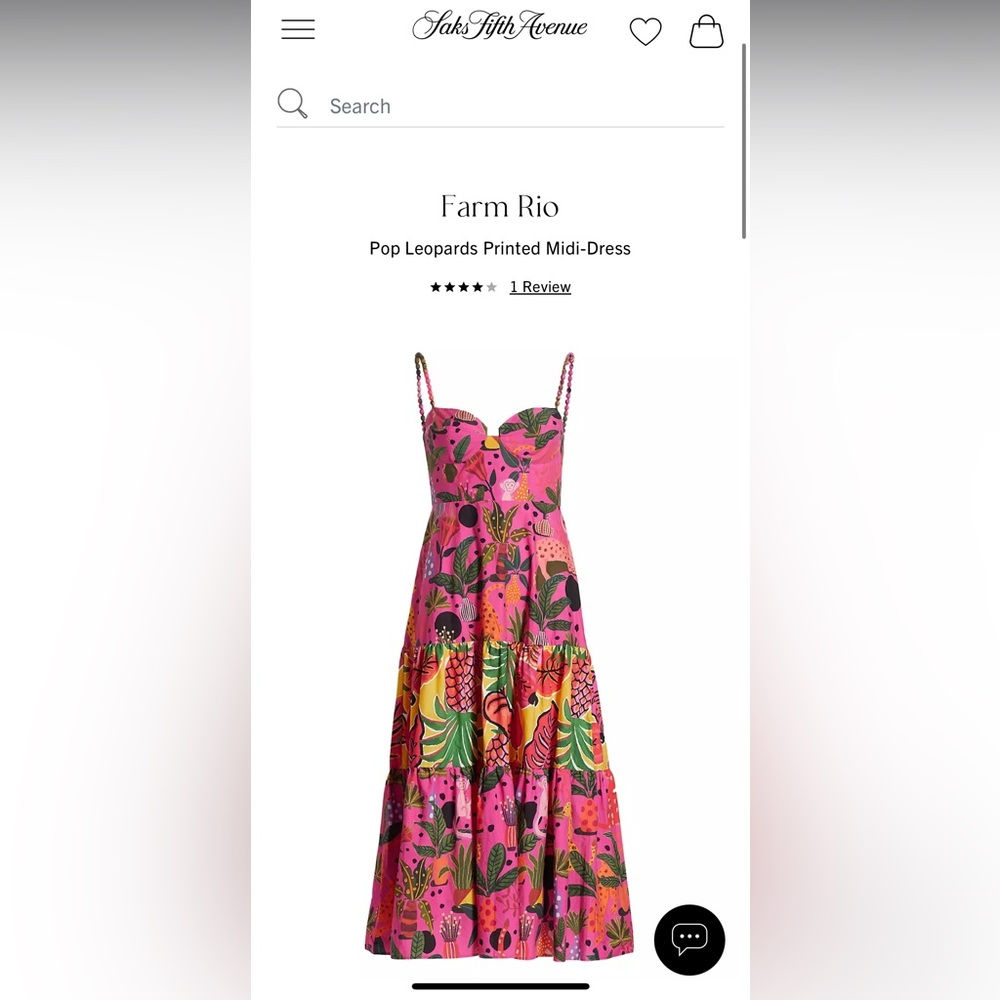 FARM Rio Pink Multi Pop Leopards Printed Midi Dress